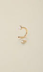 Detachable threaded screw structure of KOSINER 14K solid gold pear curved barbell earring, open hoop cartilage piercing easy to wear design
