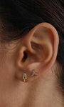 KOSINER Mermaid tail flatback stud minimalist everyday & beachwear ear jewelry