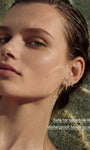 KOSINER 14K solid gold bead stud, waterproof, hypoallergenic, nickel-free, no plating