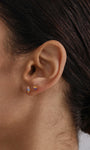 KOSINER Cocktail glass flatback stud minimalist everyday wear
