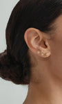 KOSINER Delicate coconut tree stud for multi-style ear stack matching