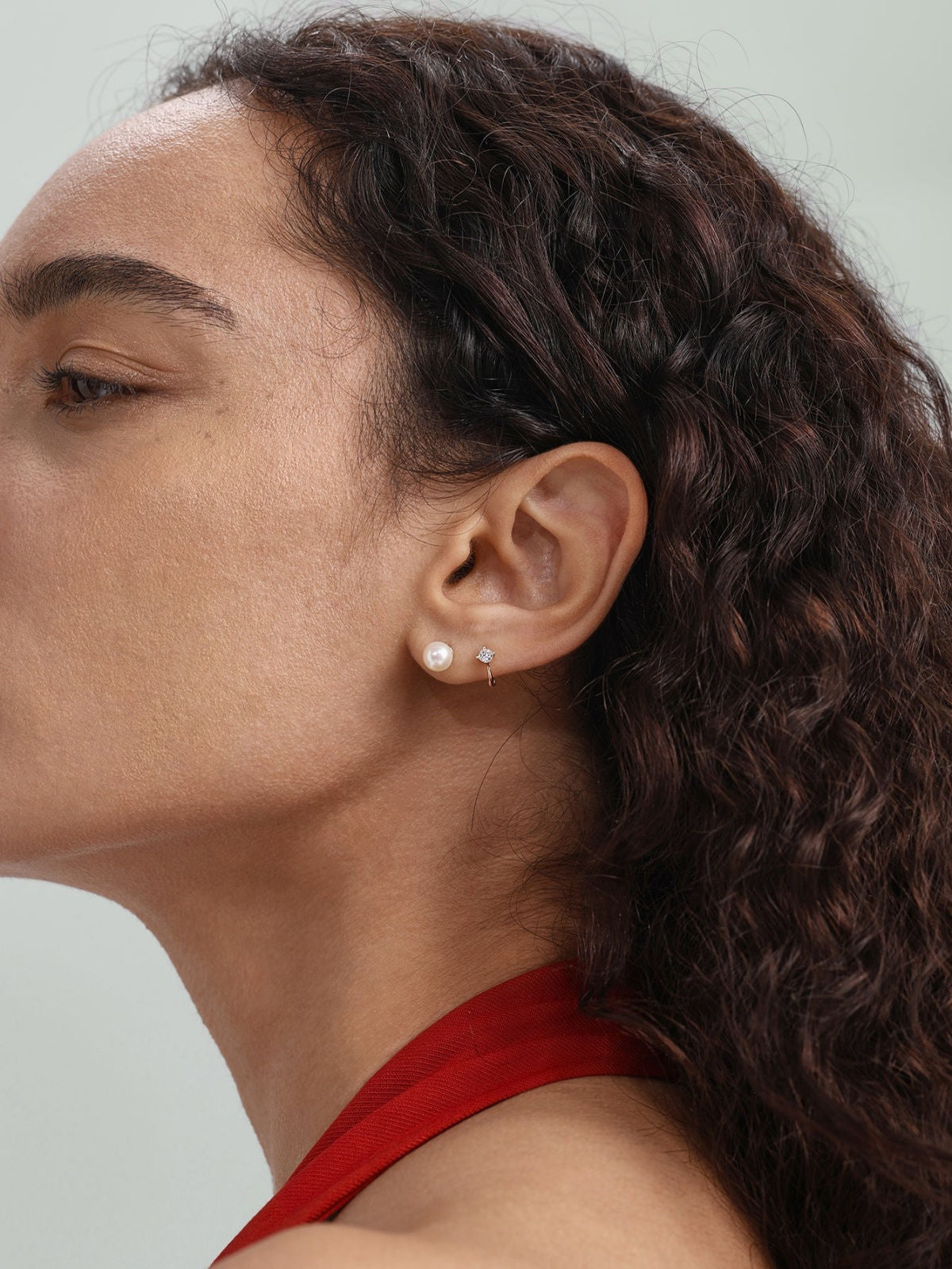 KOSINER 14K Solid Gold Classic Pearl Flat Back Stud,hypoallergenic and tarnish-proof.