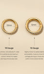 KOSINER 6-12mm hoop earring size guide, perfect fit for different ear piercings
