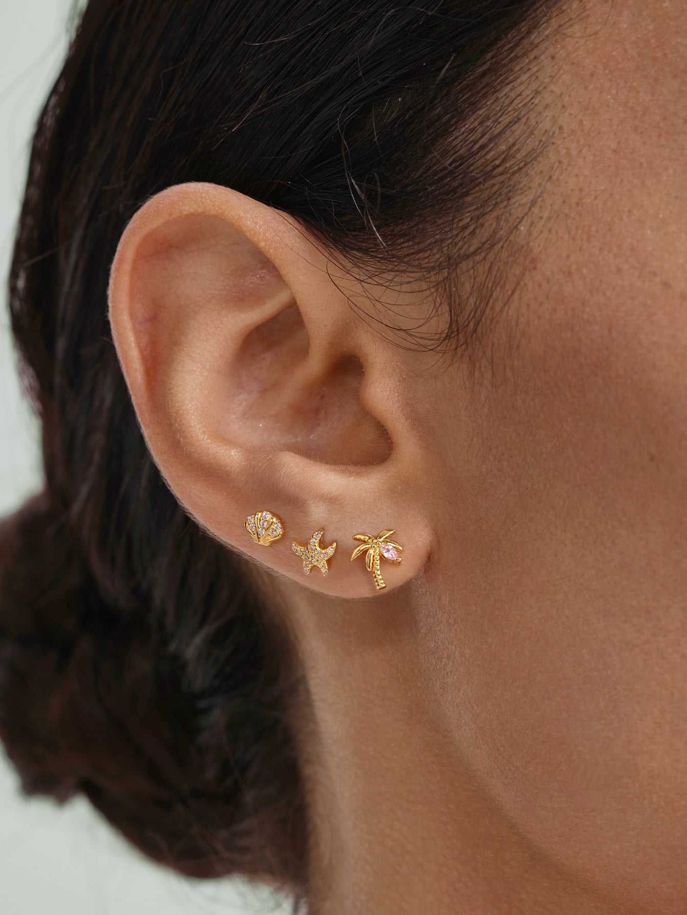 KOSINER Seastar flatback stud minimalist everyday & beachwear