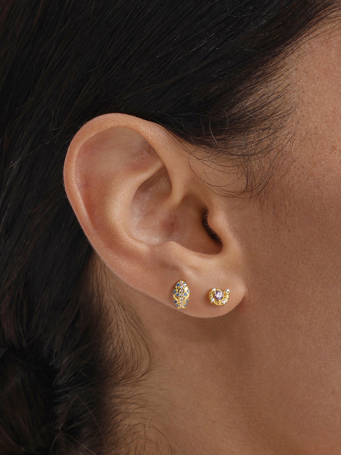 KOSINER Beach conch flatback stud minimalist everyday & beachwear ear jewelry