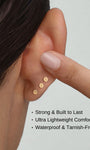 Kosinerjewelry KOSINER 925 Sterling Silver Oceanic Shell Pearl Drop Flat Back Stud