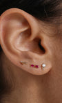 Kosiner Jewelry KOSINER Seaspritz 14K Solid Gold Ice Cream Flat Back Stud