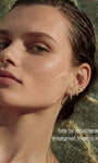 KOSINER 14K Solid Gold Crystal Pave Hoop, Waterproof, Hypoallergenic