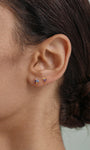 KOSINER Minimalist Ice Cream Flat Back Stud for Everyday Wear
