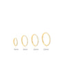 Four gold titanium 16g cartilage hoop earrings with AAAAA CZ stones in sizes 6mm to 12mm.