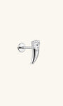 gioielli kosiner Titanium CZ Fang Teardrop Flatback