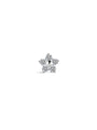kosiner jewelry G23 Titanium Flower Shiny Zircon Ear Piercing Stud