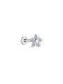 kosiner jewelry G23 Titanium Flower Shiny Zircon Ear Piercing Stud