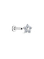 kosiner jewelry G23 Titanium Flower Shiny Zircon Ear Piercing Stud