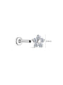 kosiner jewelry G23 Titanium Flower Shiny Zircon Ear Piercing Stud