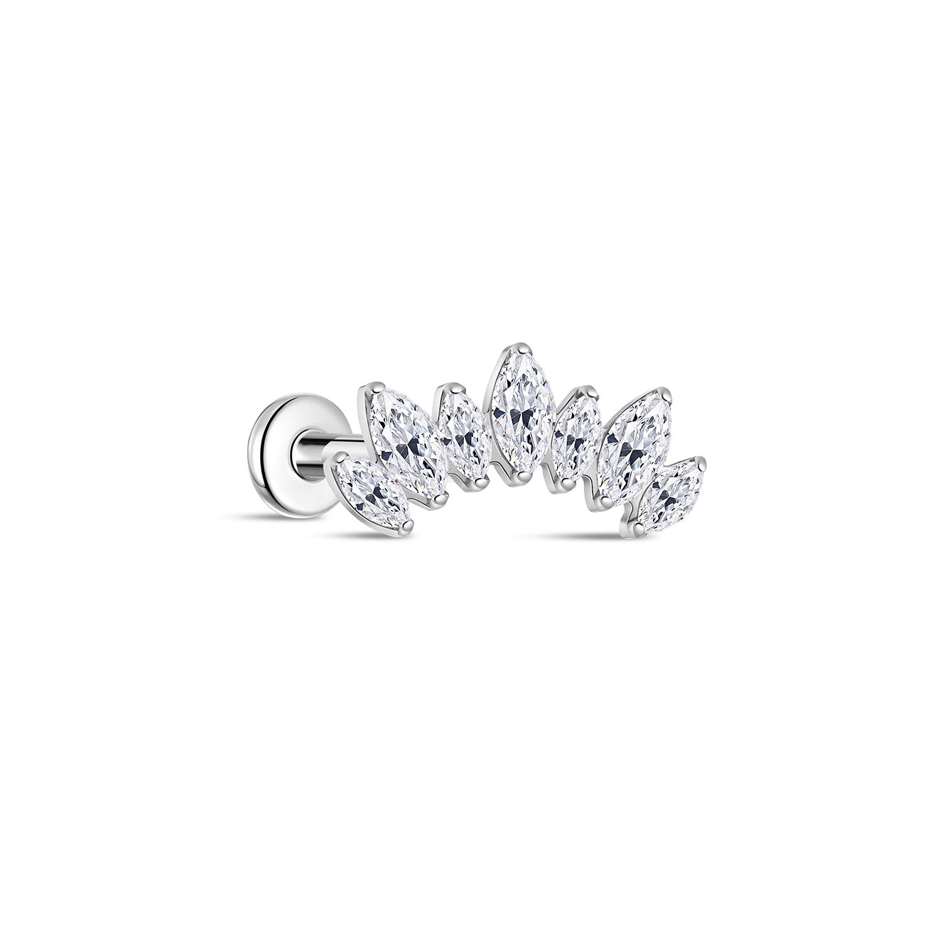 kosiner jewelry G23 Titanium Shining Crown Ear Piercing Stud