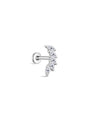 kosiner jewelry G23 Titanium Arc Arranged Zircons Ear Piercing Stud