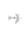 kosiner jewelry G23 Titanium Arc Arranged Zircons Ear Piercing Stud