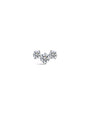 G23 Titanium Triple Spliced Zircon Ear Piercing Stud - Kosinerjewelry