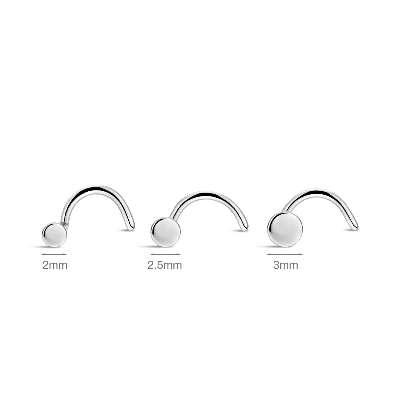 kosiner jewelry G23 Titanium Classic Round Twist Nose Ring