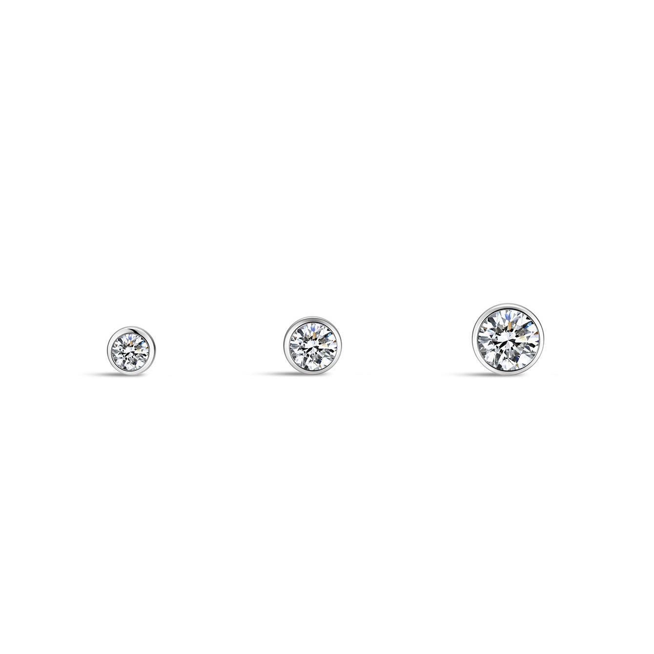 kosiner jewelry G23 Titanium Border Classic Zircon Nose Stud