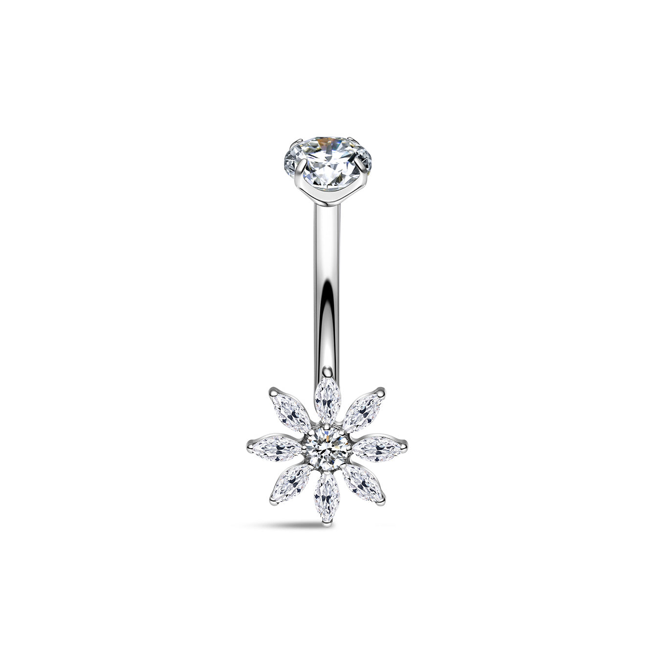 kosiner jewelry G23 Titanium Jasmine Topper Belly Ring