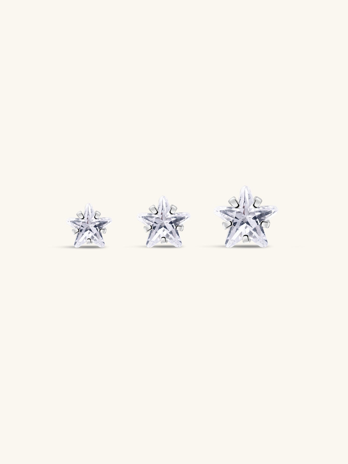 G23 Titanium Shining Stars Ear Piercing Stud - Kosinerjewelry