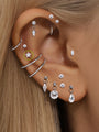 G23 Titanium Shining Stars Ear Piercing Stud - Kosinerjewelry