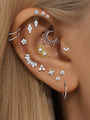 G23 Titanium Shining Stars Ear Piercing Stud - Kosinerjewelry
