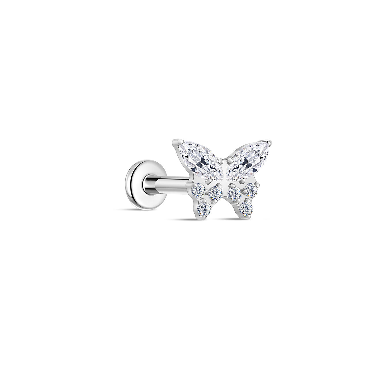kosiner jewelry G23 Titanium Butterfly Ear Piercing Stud