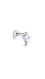 G23 Titanium Kite Zircon Ear Piercing Stud - Kosinerjewelry