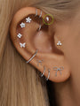 G23 Titanium Kite Zircon Ear Piercing Stud - Kosinerjewelry