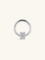 G23 Titanium Shiny Flower Zircon Daith Earrings 8MM - Kosinerjewelry
