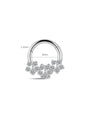 G23 Titanium Three Fowers Zircon Daith Earrings 8MM - Kosinerjewelry