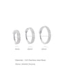 kosiner jewelry Titanium Waterproof Multiple Sizes 5A CZ Double Row Zirconia Wide Cartilage Hoop 16g