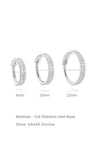 kosiner jewelry Titanium Waterproof Multiple Sizes 5A CZ Double Row Zirconia Wide Cartilage Hoop 16g