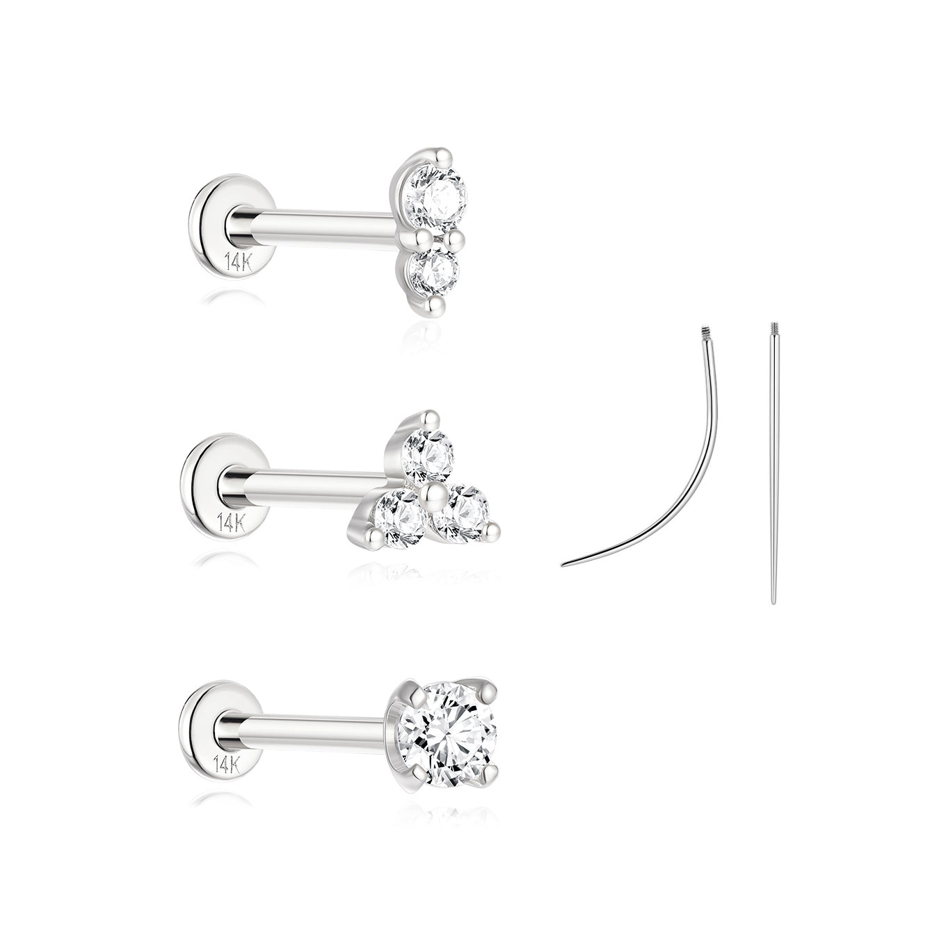 Set iniziale con retro piatto in oro massiccio 14K