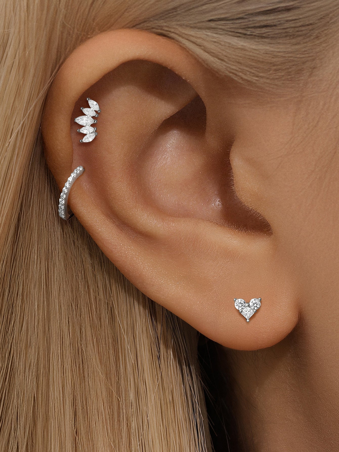 14K massief gouden plaksteenkroonset