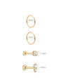 14K Solid Gold Slim Hoops Set - Kosinerjewelry-Earrings