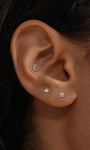 Kosiner Jewelry KOSINER 14K Solid Gold Delicate Cosmic Stud Set