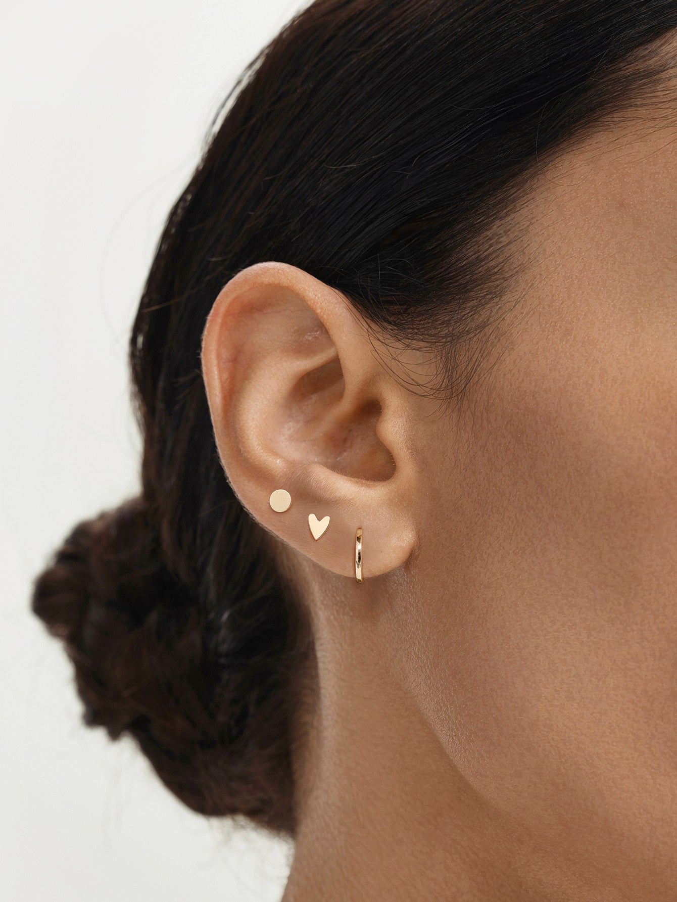 Glossy Flatback Set in 14K Solid Gold