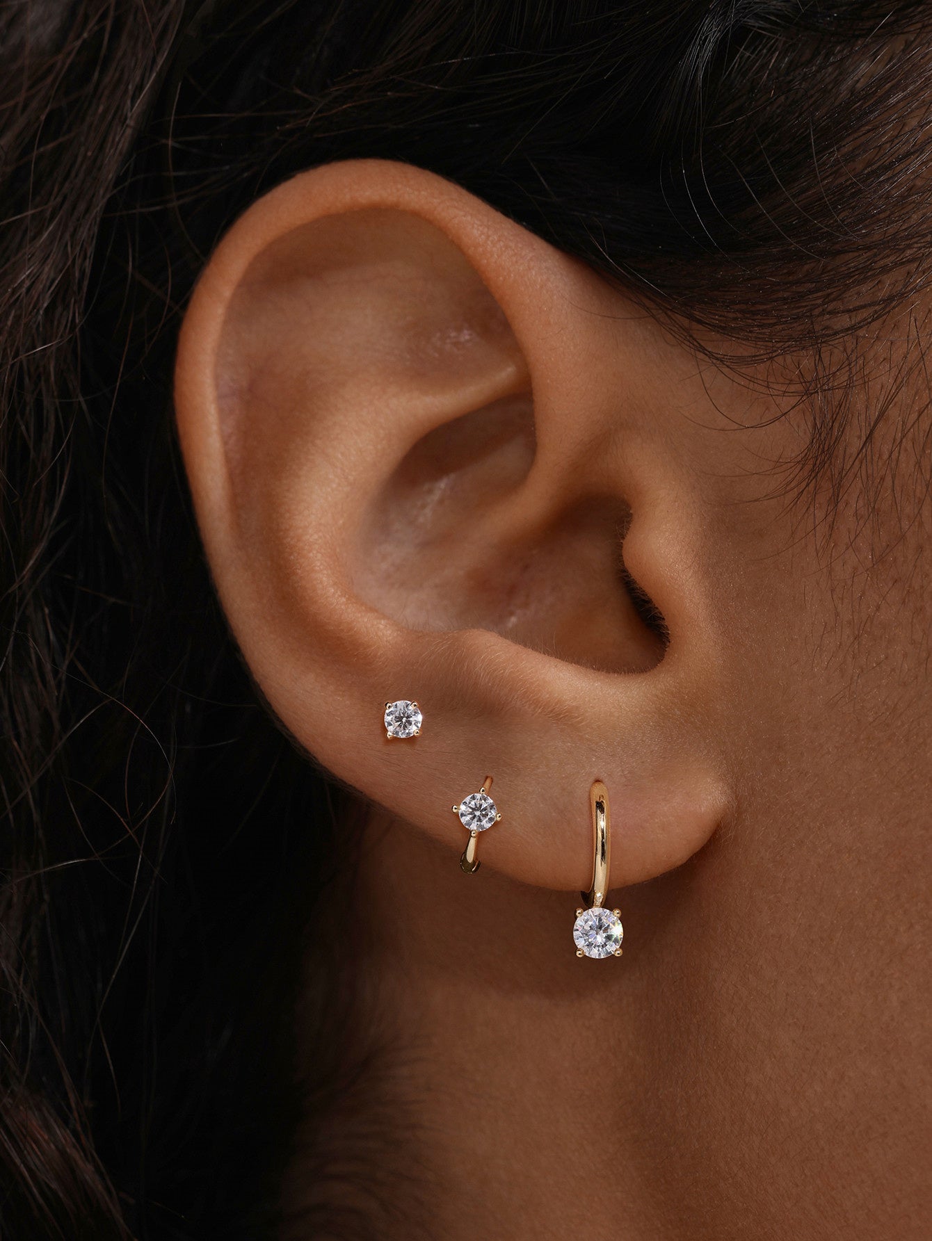 Basic Flatback Set in 14K Solid Gold