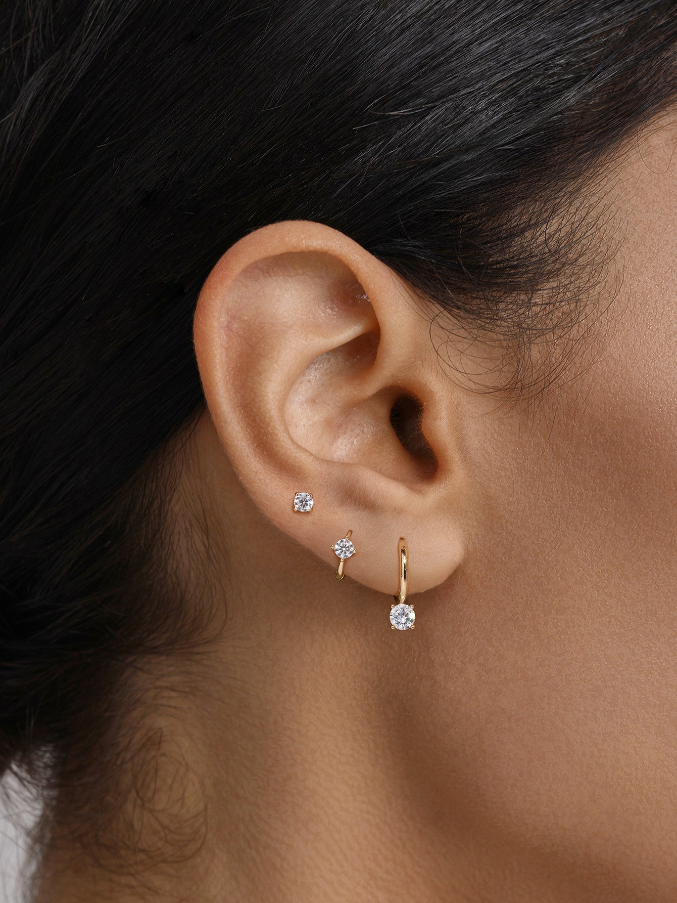 Basic Flatback Set in 14K Solid Gold