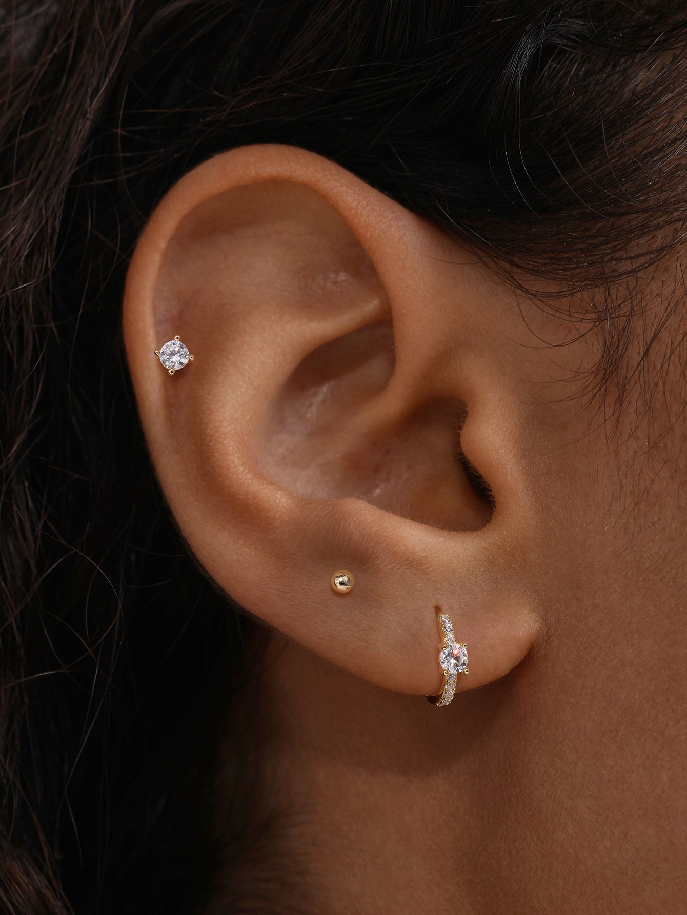 Classic Flatback Set in 14K Solid Gold