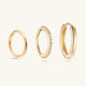 Classic Hoops Set in 14K Solid Gold