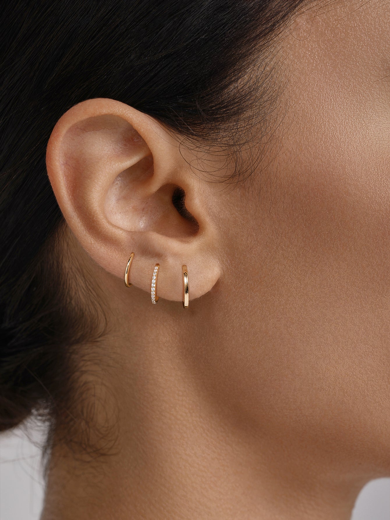 Classic Hoops Set in 14K Solid Gold