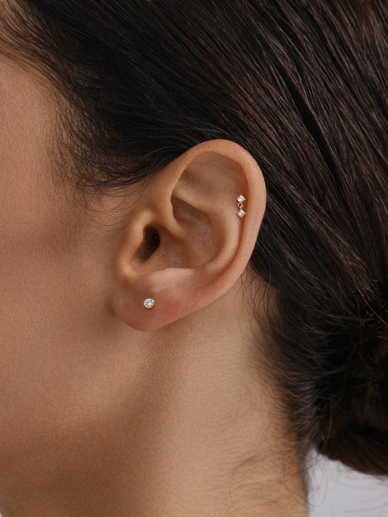 Minimalist Flatback Set in 14K Solid Gold