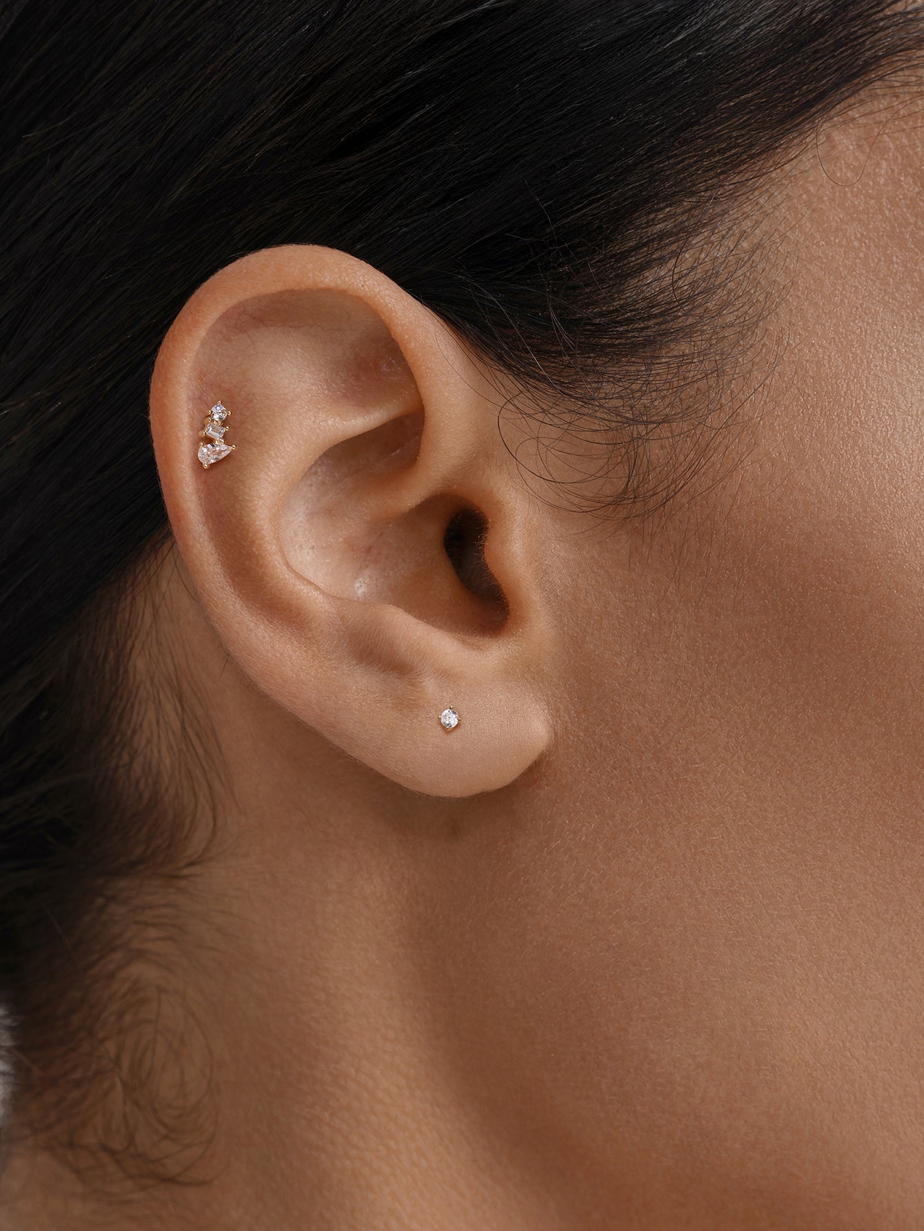 Basics Flatback Set in 14K Solid Gold