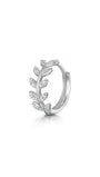 18K vergulde 925 sterling zilveren kraakbeenoorring van 16 gram met sprankelende zirkoniablaadjes.