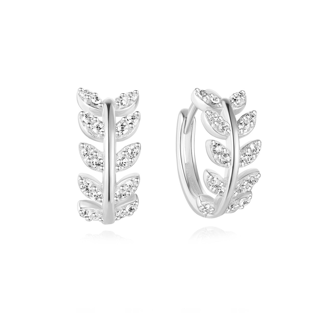 Kosiner 925 Sterling Silver hoop earrings with butterfly design, 18K gold plated, and cubic zirconia stones.